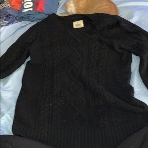 Aerie Oversized Thick Black Sweater